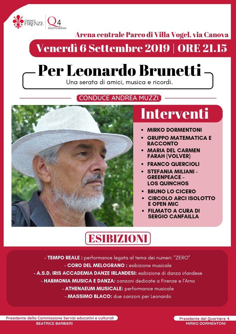 Serata per Leonardo Brunetti