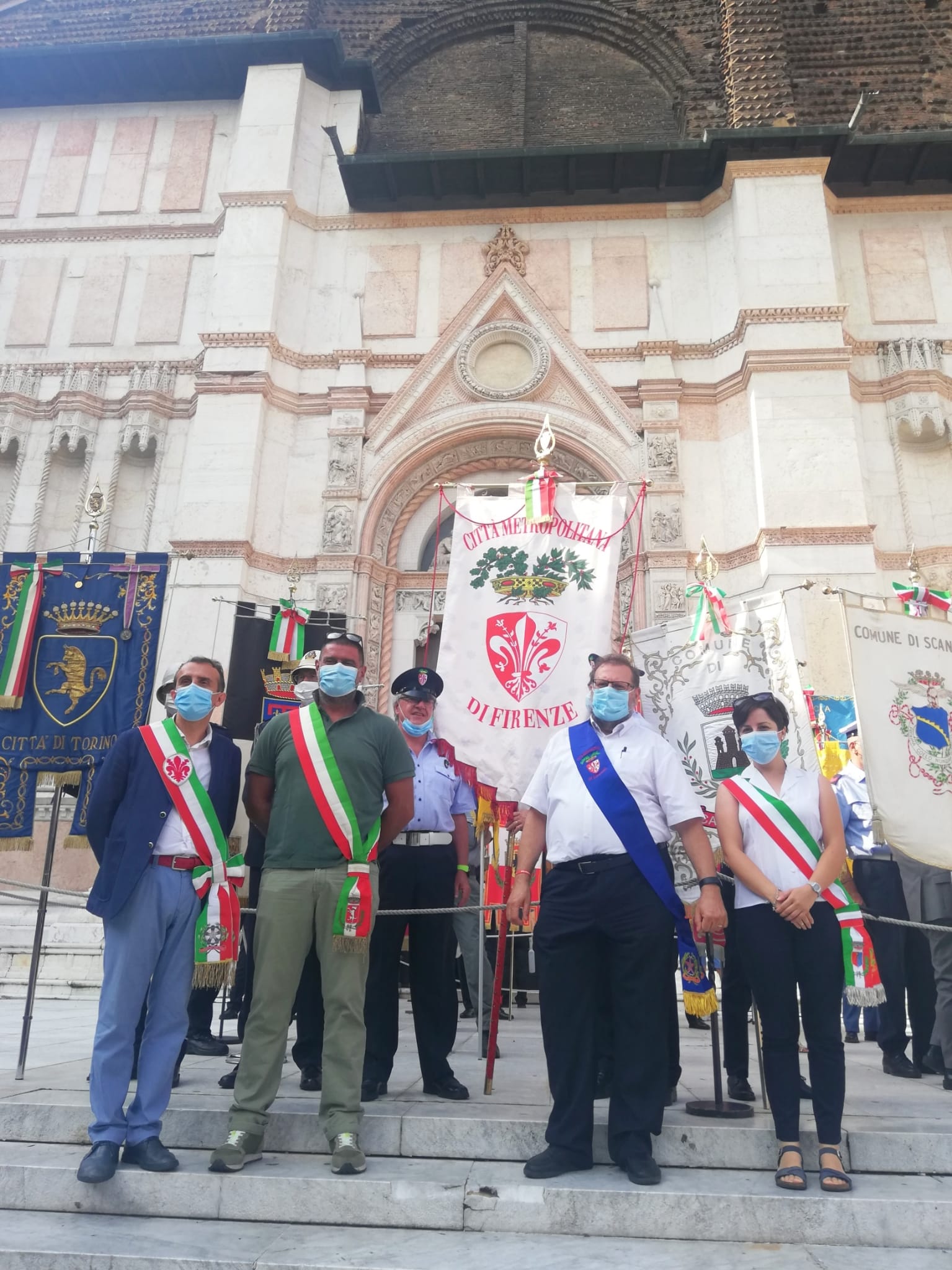 Il presidente del Consiglio comunale Luca Milani a Bologna nel 40° anniversario della strage