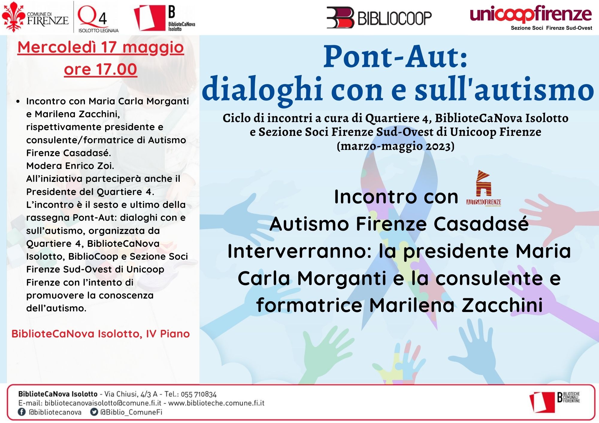 Pont-Aut: dialoghi con e sull’autismo al Quartiere 4