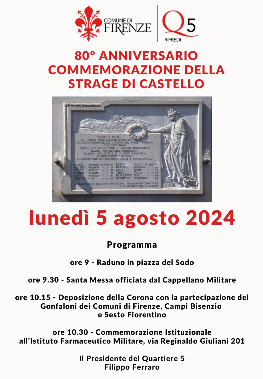 Commemorazione Strage di Castello 2024