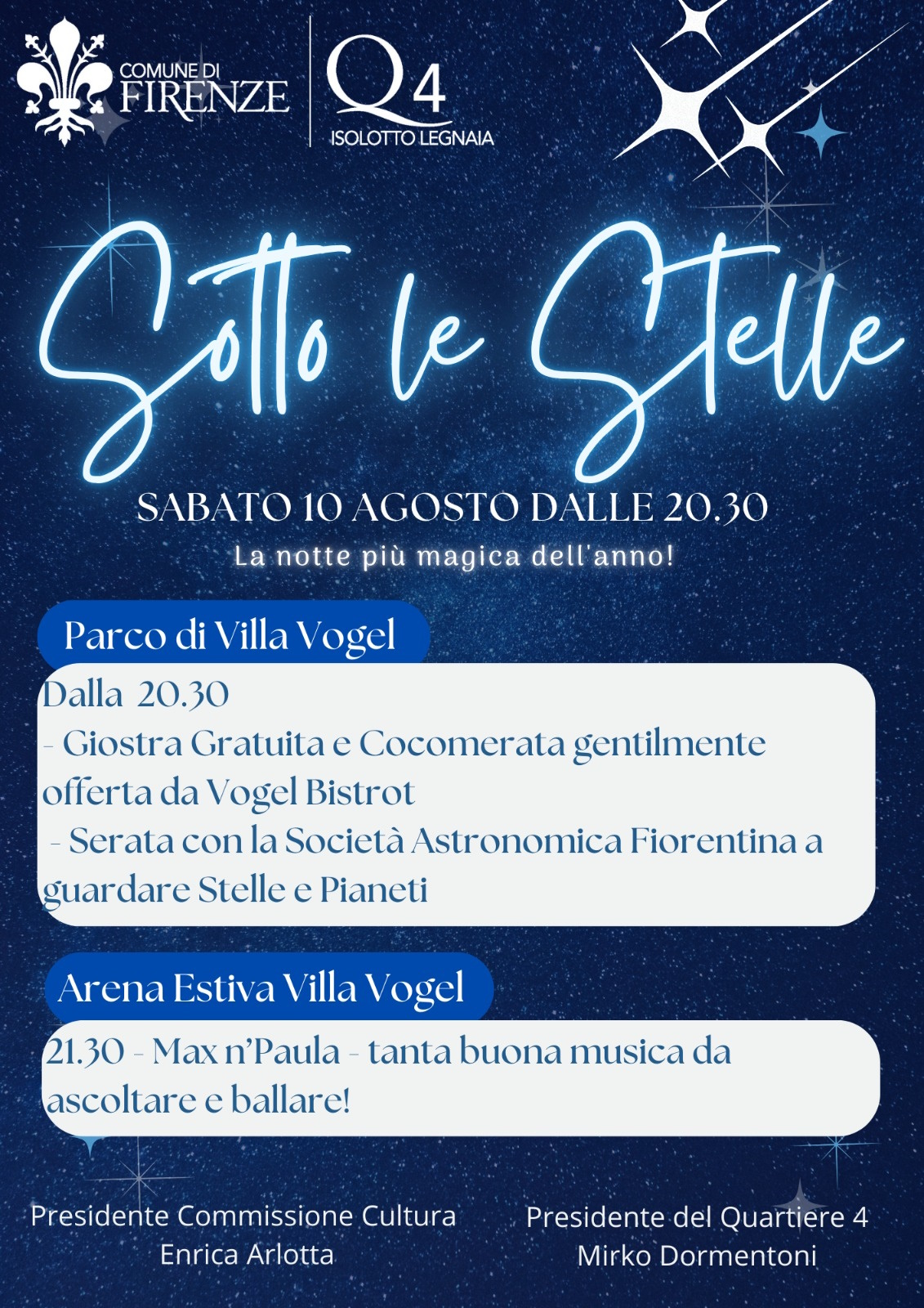 Sotto le Stelle Q4