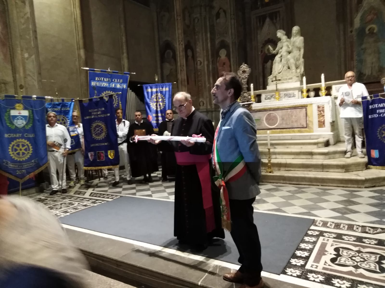 Il presidente del Consiglio comunale Luca Milani alle celebrazioni per Sant'Anna