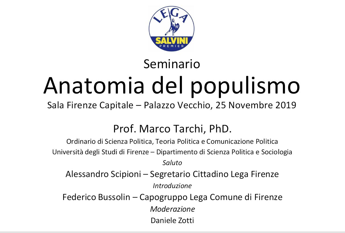 Anatomia del populismo