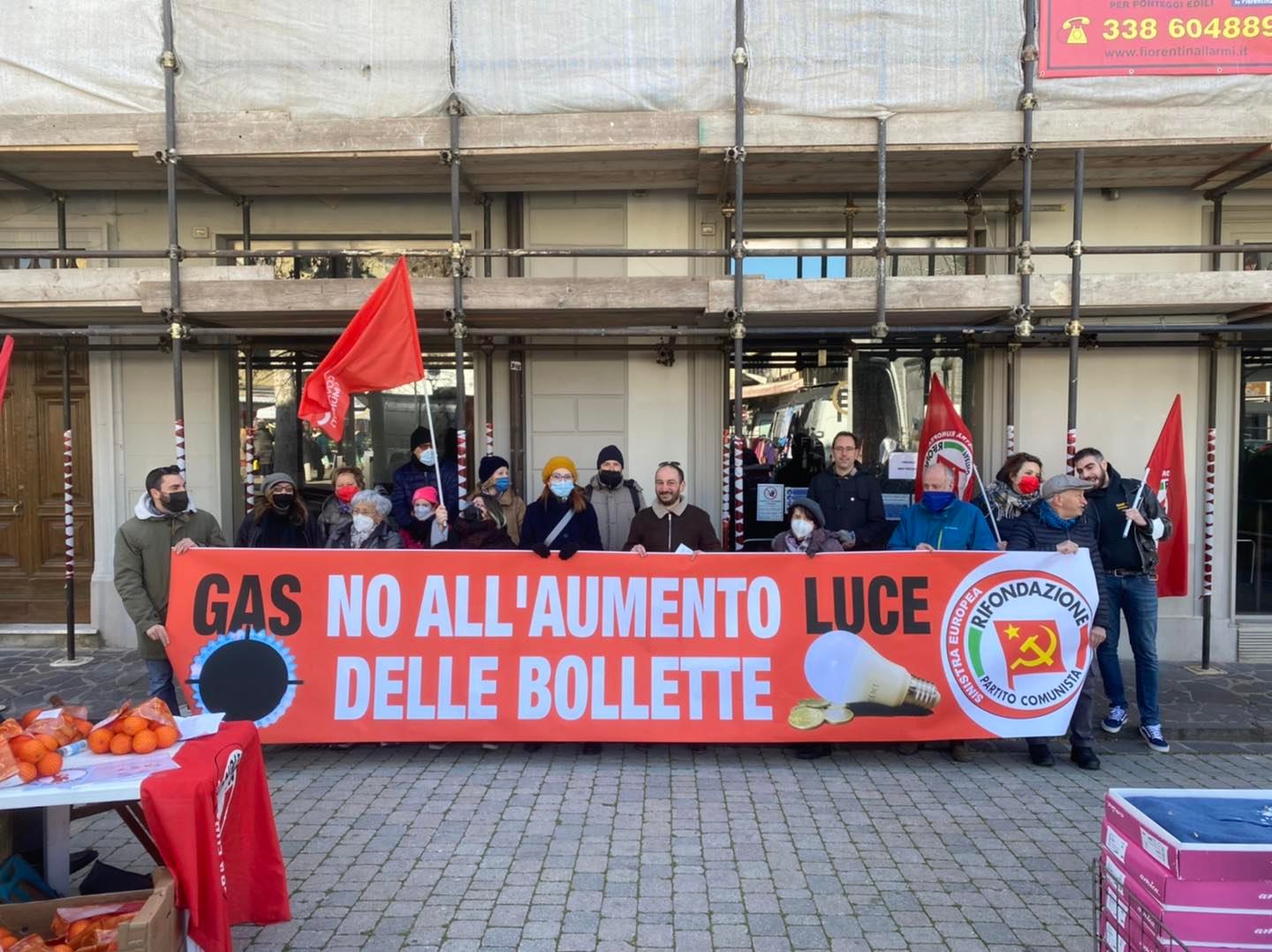 Manifestazione contro il carobollette della Sinistra in piazza Dalmazia